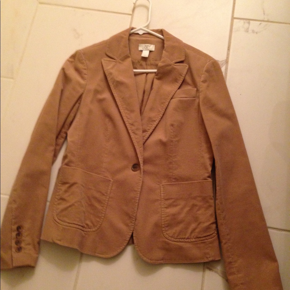 Ann Taylor Loft Corduroy Blazer Camel sz 6 EUC!